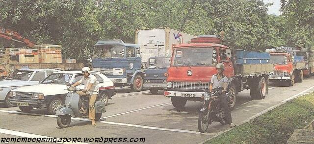 traffic in an industrical estate 1980