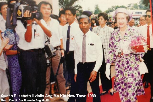 queen elizabeth visits ang mo kio 1989