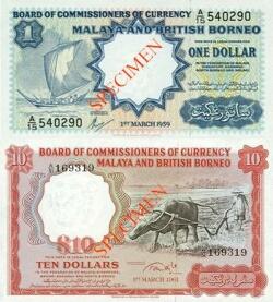malaya and british borneo currency 1959