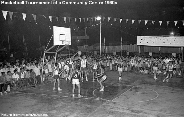 basketball tournament at community centre 1960s