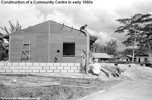 construction of a typical community centre in early 1960s