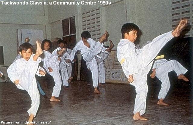 taekwondo at community centre 1980s