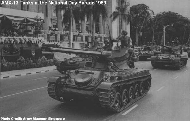 amx-13 tanks at national day parade 1969