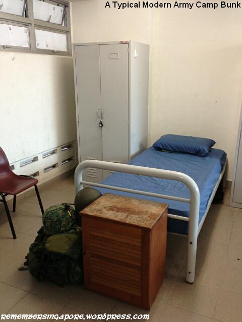 typical modern bunk in army camp