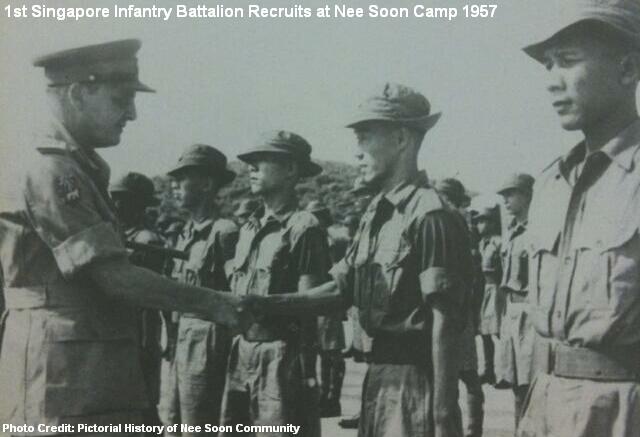 singapore infantry battalion recruits at nee soon camp 1957