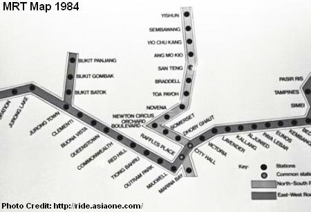 early mrt map 1984