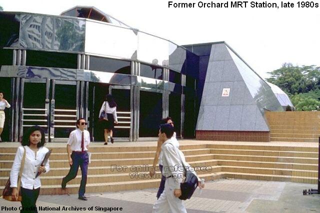 former orchard mrt station late 1980s