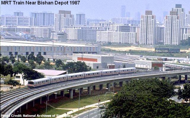 mrt train near bishan depot 1987