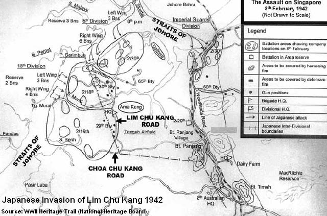japanese invasion of lim chu kang 1942