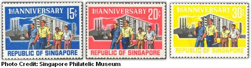 first stamps of republic of singapore 1966