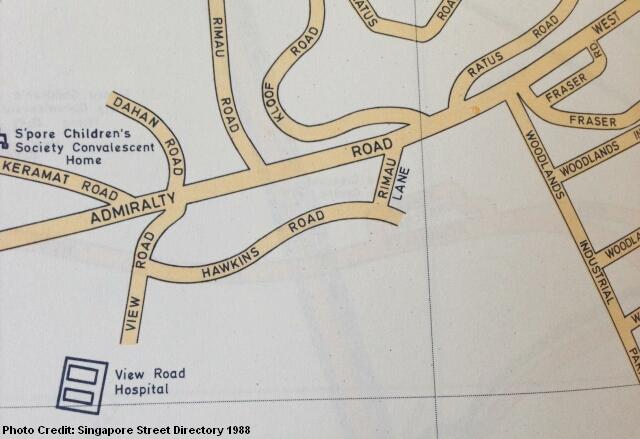 map of view road hospital 1988