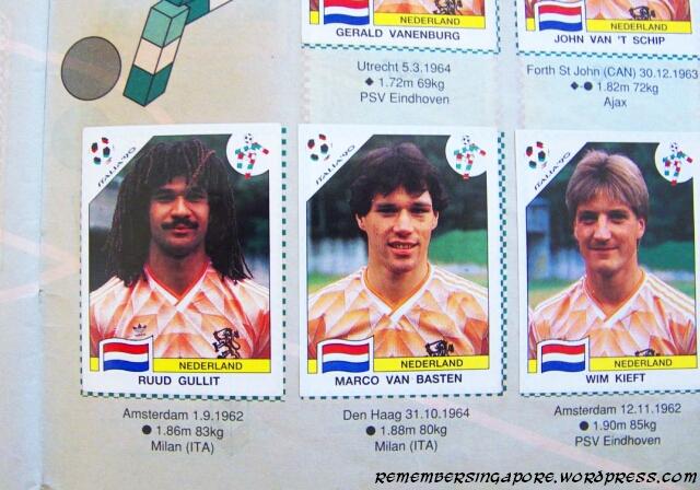 panini world cup italia 90 holland