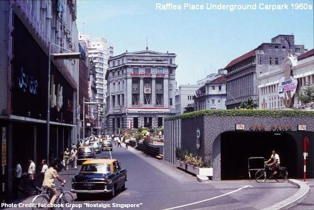 raffles place underground carpark 1960s