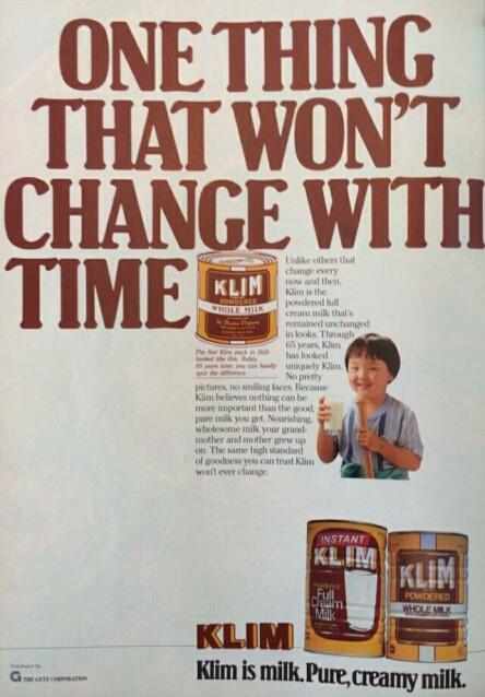 klim milk advert 1985