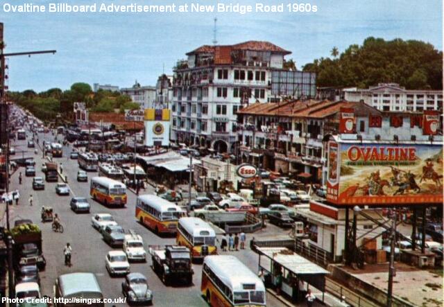 ovaltine advert at new bridge road 1960s