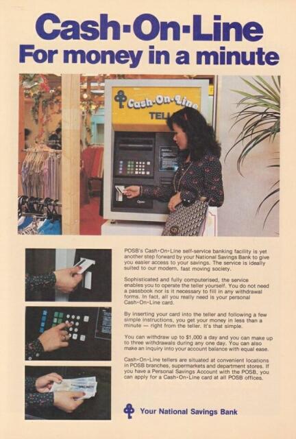posb cash on line advert 1979