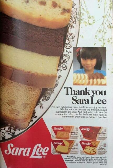sara lee cake advert 1985