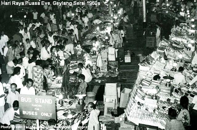 hari raya puasa eve at geylang serai 1961