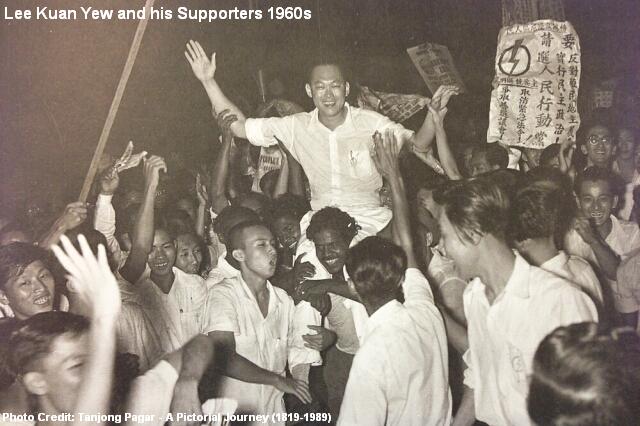 lee kuan yew and his supporters 1960s