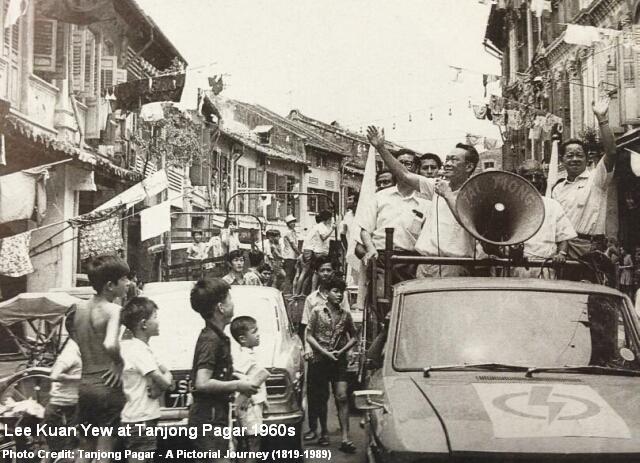 lee kuan yew touring tanjong pagar 1960s