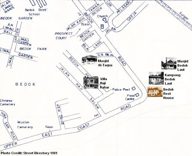map of bedok corner 1981